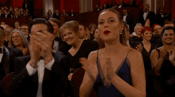 brie larson applause GIF by The Academy Awards