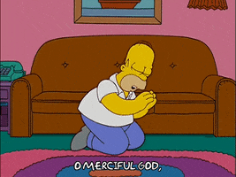 praying homer simpson GIF