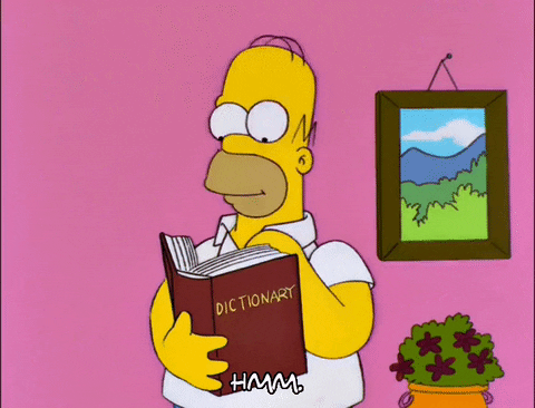 Homer lit un dictionnaire