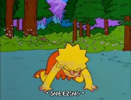 lisa simpson sneezing GIF