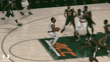 slam dunk basketball GIF by Miami Hurricanes