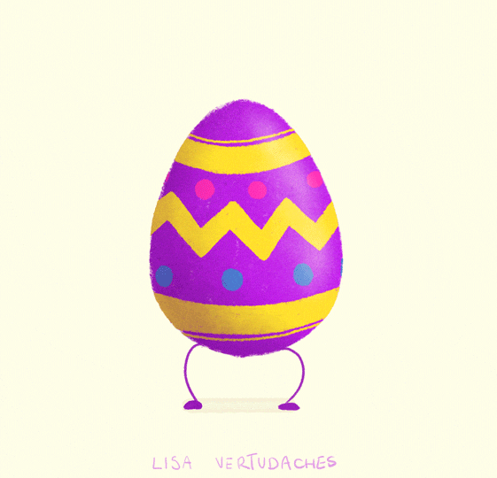 happy easter sunday GIF by Lisa Vertudaches