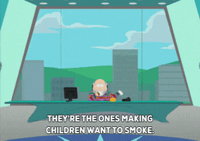 desk smoking GIF by South Park 