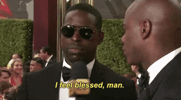 i feel blessed man GIF by Entertainment Tonight