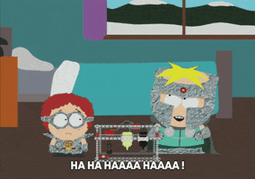 butters stotch laugh GIF by South Park 
