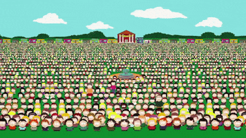 crowd field GIF by South Park 