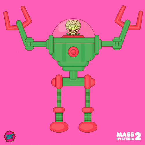 Mars Attacks GIF by 100% Soft