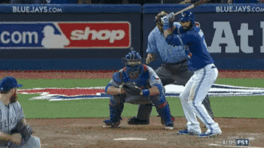 toronto blue jays bat flip GIF by MLB