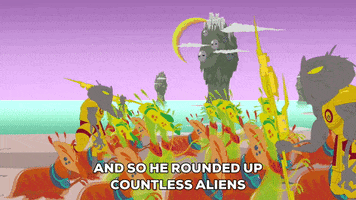 aliens storytelling GIF by South Park 