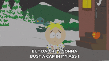 butters stotch snow GIF by South Park 