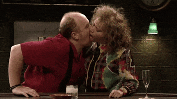 making out kate mckinnon GIF by Saturday Night Live