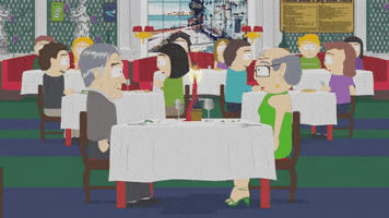 two women? dinner GIF by South Park 