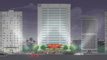 cars buildings GIF by South Park 