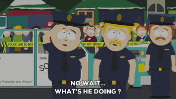 scared officer barbrady GIF by South Park 