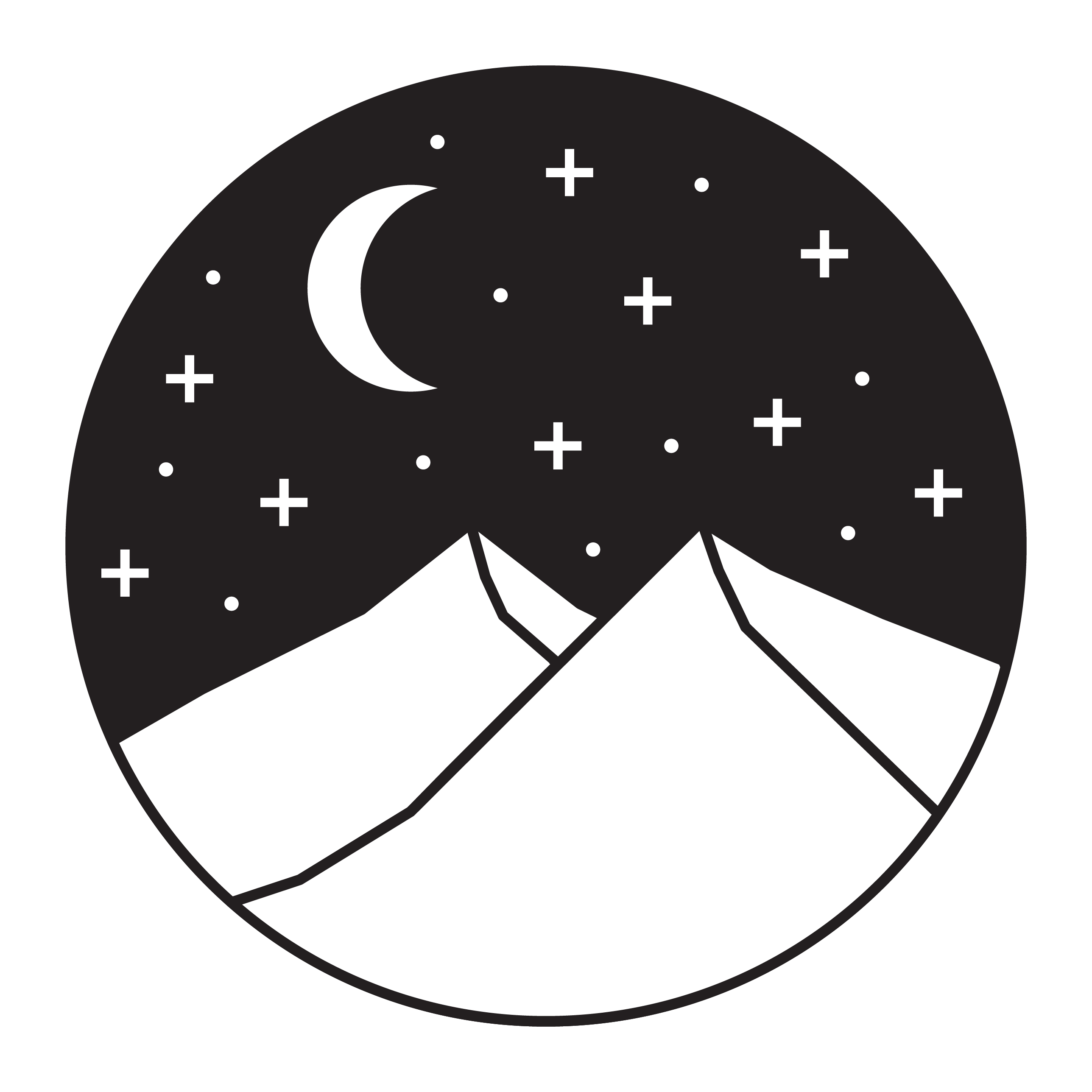 twinkling black and white sticker by emma darvick for ios