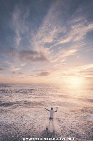 howtothinkpositive happy clouds inspirational GIF