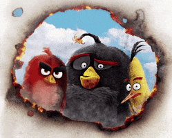 poster burning GIF by Angry Birds