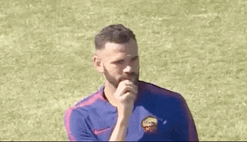 leandro castan thinking GIF by AS Roma