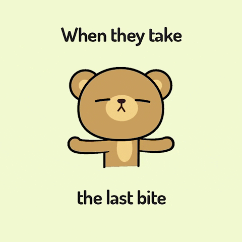 last bite pout GIF by Posh Bear