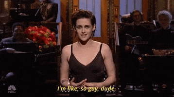 Kristen Stewart Gay GIF by Saturday Night Live