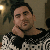 Pretending To Care Schitts Creek GIF by CBC Pretending To Care Schitts Creek GIF by CBC