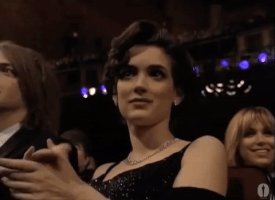 Winona Ryder Applause GIF by The Academy Awards