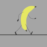 Walk Banana GIF by dorian beaugendre