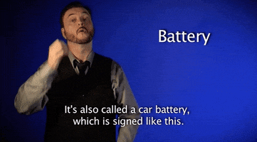 sign language battery GIF by Sign with Robert