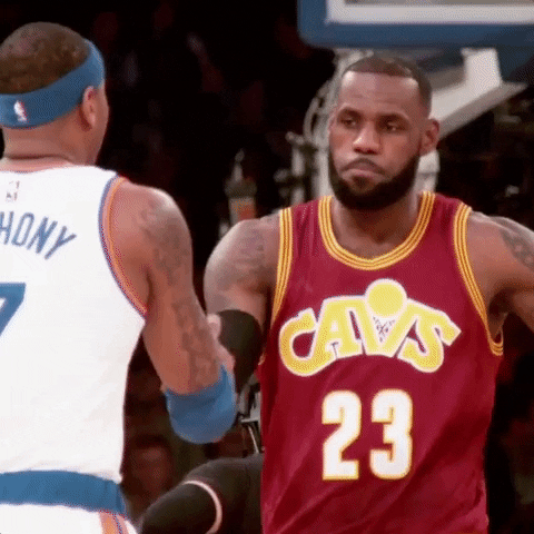 LeBron James hugs player from opposing NBA team