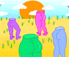 Butts GIF by Annie Gugliotta