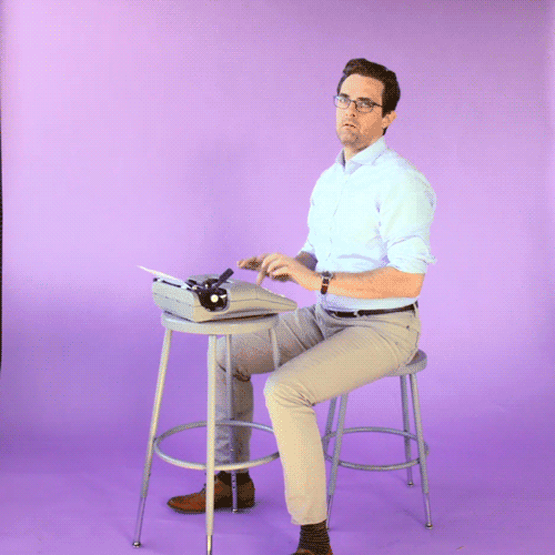 Typewriter Working GIF by MailChimp