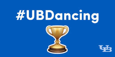 ubuffalo basketball college buffalo horns up GIF