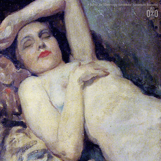 aozomek humor sorolla desnudo tumbado GIF
