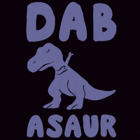 Dab Dinosaur GIF by LookHUMAN