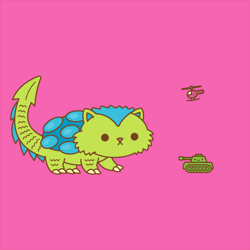 Cat Kaiju Kitties GIF by 100 Soft Find & Share on GIPHY