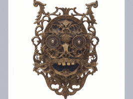 scottrolfe mask sculpture morph assemblage GIF