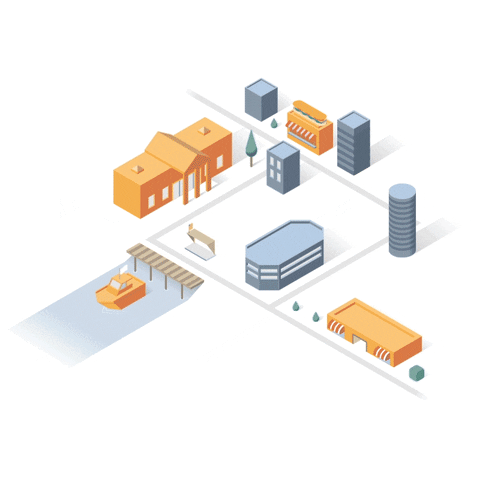 vitskyds animation 3d flat isometric GIF