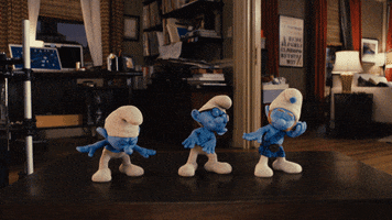 happy animation GIF by The Smurfs