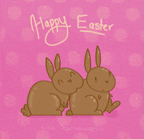 Easter Bunny Animation GIF by Lisa Vertudaches