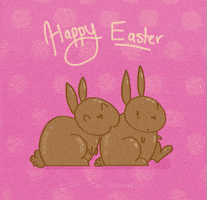 Easter Bunny Animation GIF by Lisa Vertudaches