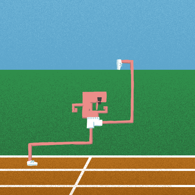 on my way running GIF by Nicolas Bougère