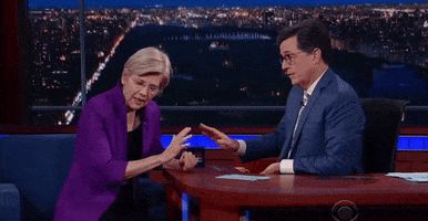 Elizabeth Warren GIF by The Late Show With Stephen Colbert