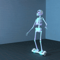 Skeleton Glow GIF by jjjjjohn