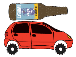 Car Beer Sticker by Rebrew