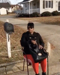 Sitting African American GIF