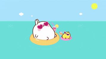 Beach Day Love GIF by Molang