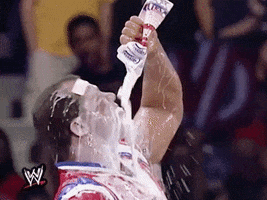 kurt angle chug milk GIF by WWE
