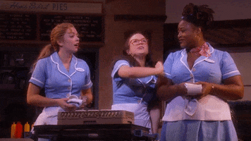 friends wave GIF by Waitress The Musical