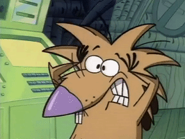 freaking out angry beavers GIF