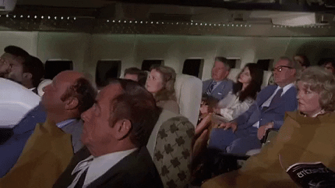 airplane movie panic gif